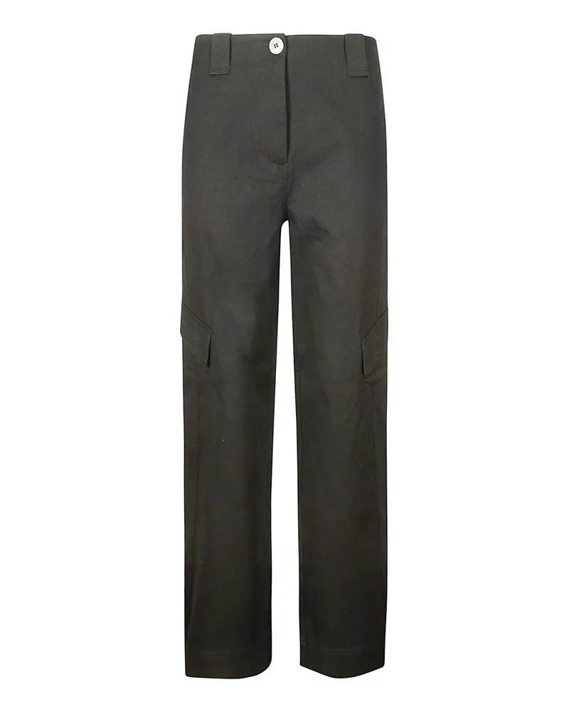 Ganni Casual Hose - Schwarz Schwarz
