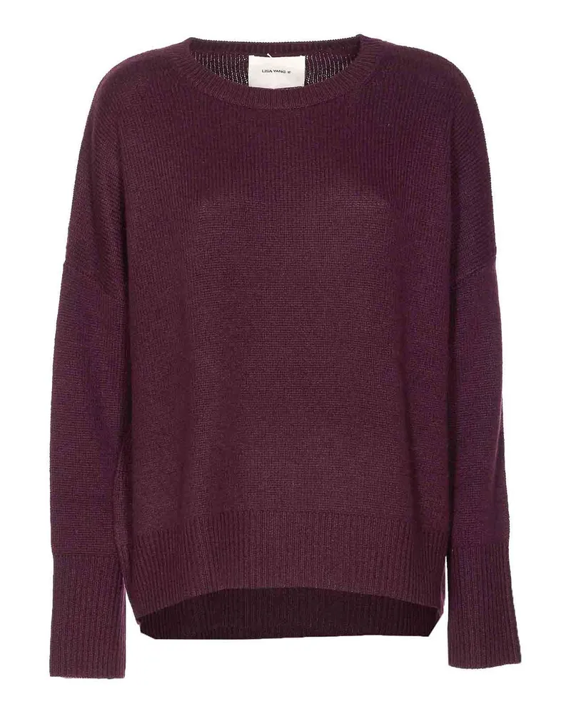 Lisa Yang Rundhalspullover - Lila Lila