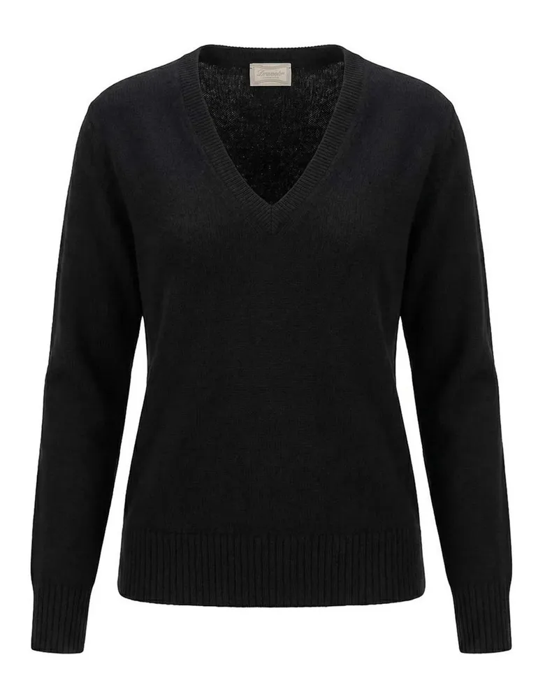 Drumohr  V-Pullover - Schwarz Schwarz