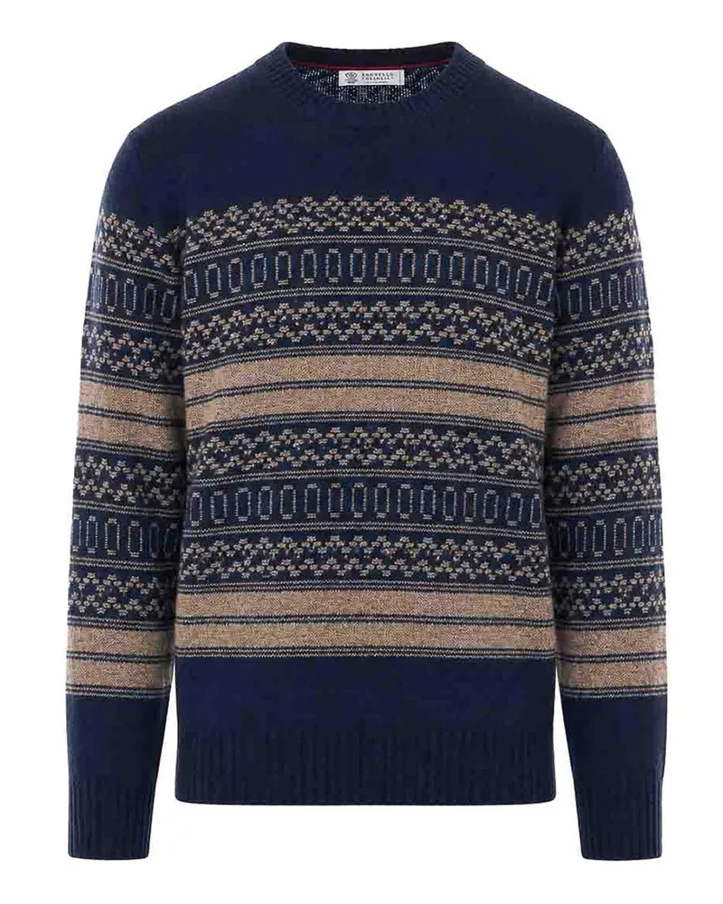 Brunello Cucinelli Rundhalspullover - Blau Blau