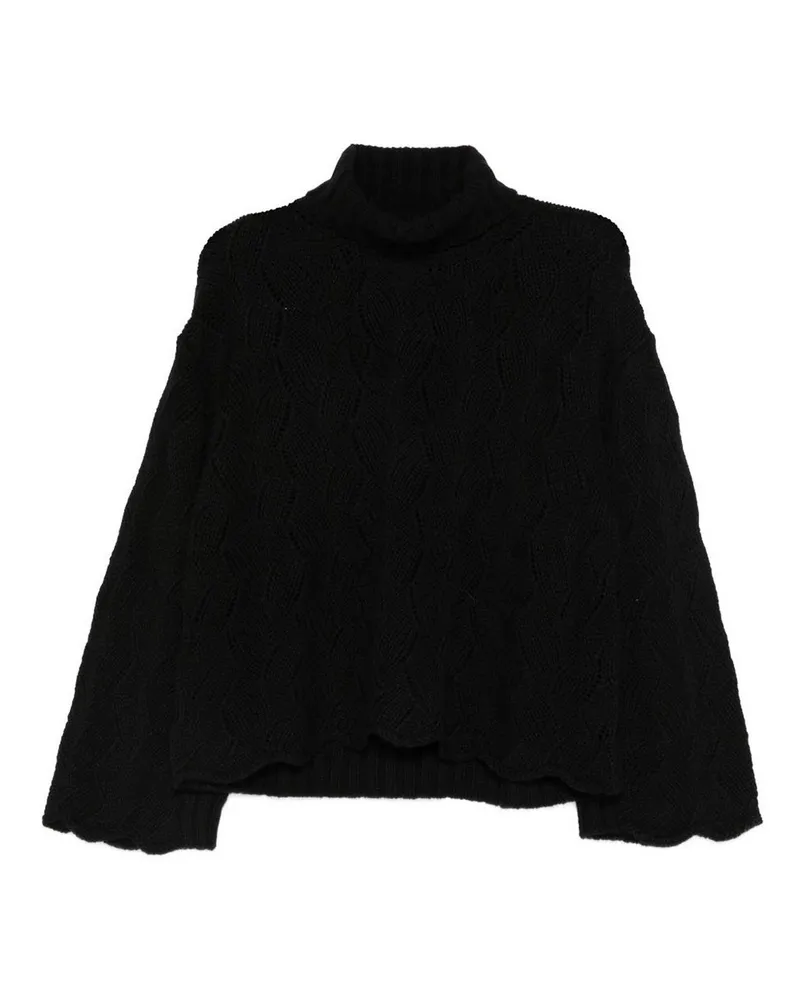 Twin-Set Rundhalspullover - Schwarz Schwarz