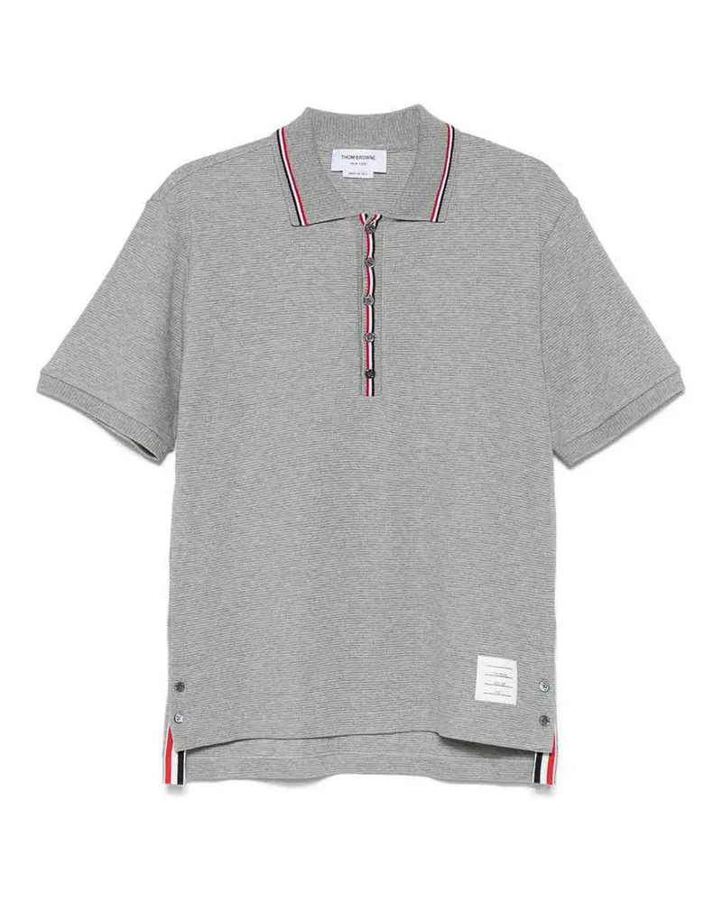 Thom Browne Poloshirt - Hellgrau Hellgrau