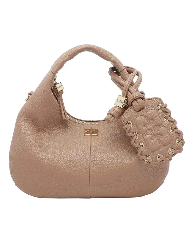 Ganni Schultertasche - Beige Beige