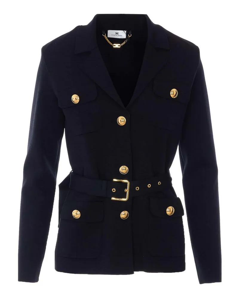 Elisabetta Franchi Daunenjacke - Schwarz Schwarz