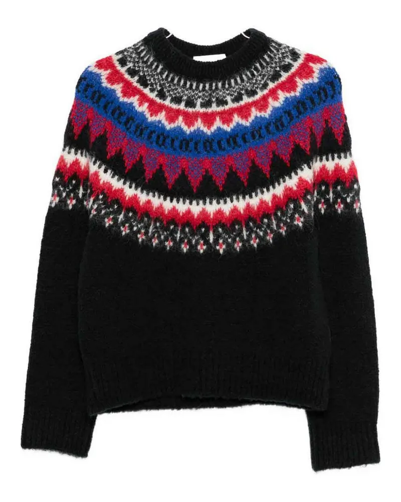 Closed Rundhalspullover - Schwarz Schwarz