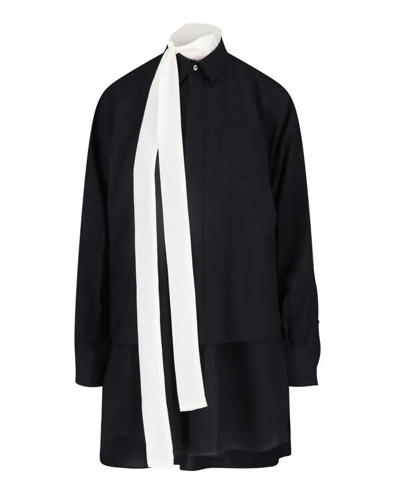 Sacai Kurzes Kleid - Schwarz Schwarz