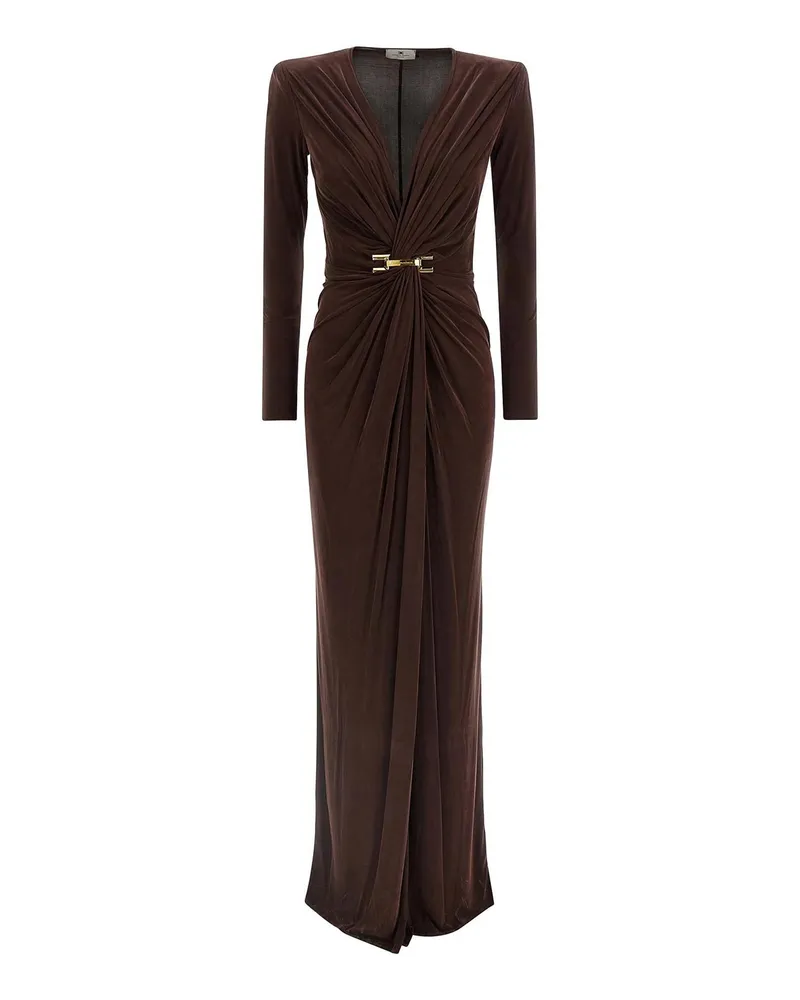 Elisabetta Franchi Knielanges Kleid - Braun Braun
