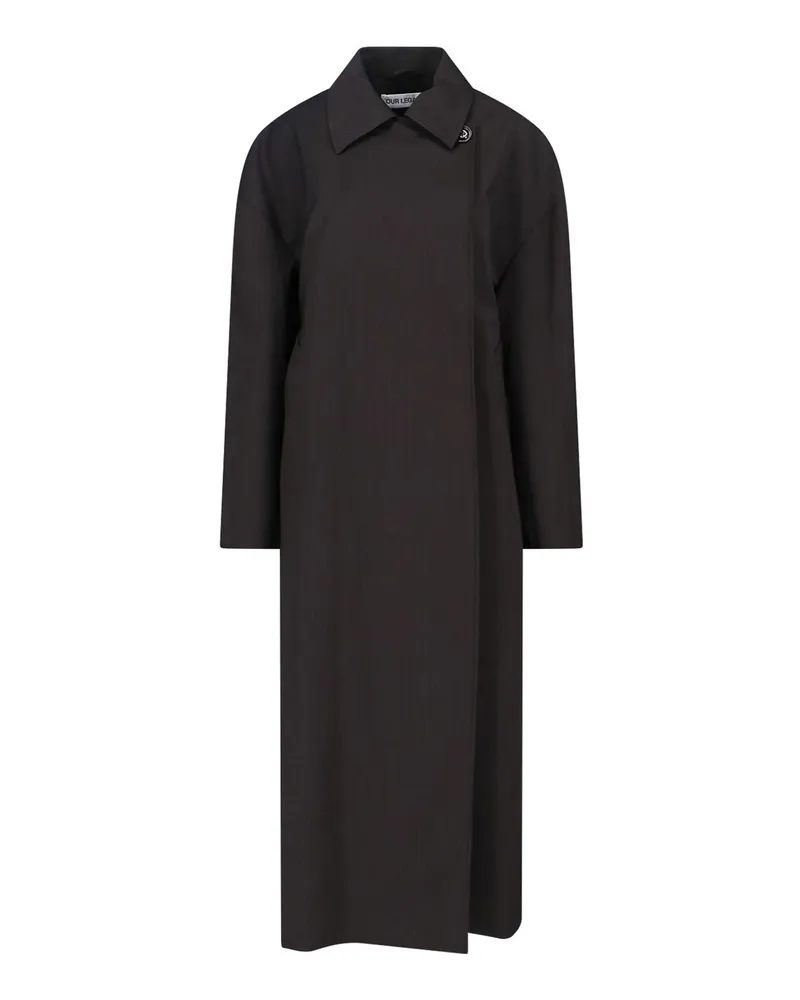 Our Legacy Knielanger Mantel - Schwarz Schwarz