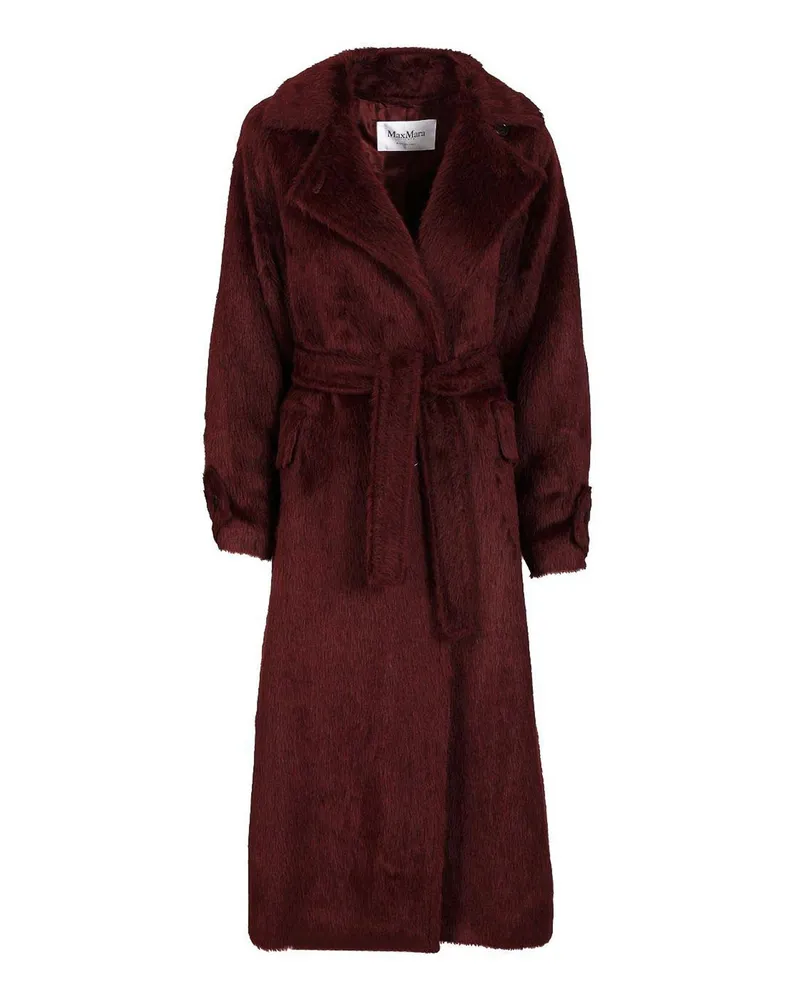 Max Mara Langer Mantel - Dunkelrot Dunkelrot