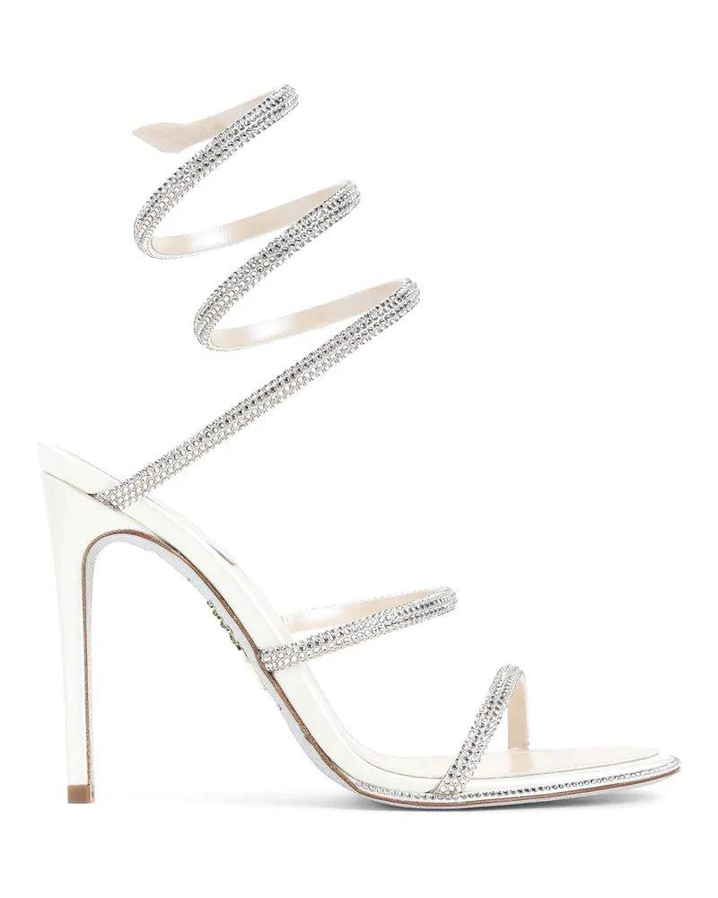 René Caovilla Sandalen - Satin Silber