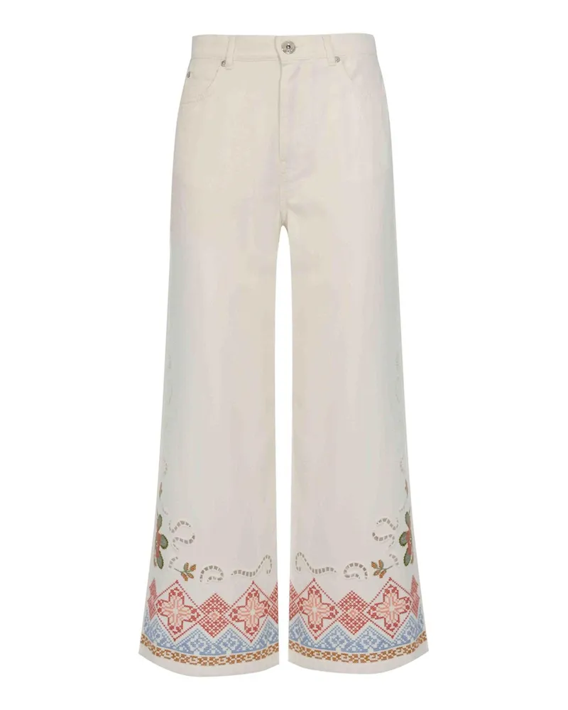 Max Mara Casual Hose - Weiß Weiß