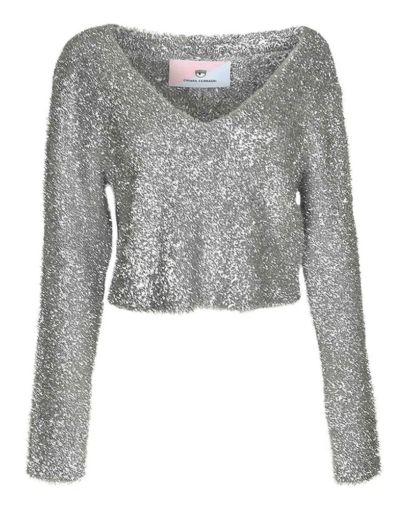 Chiara Ferragni Rundhalspullover - Silber Silber
