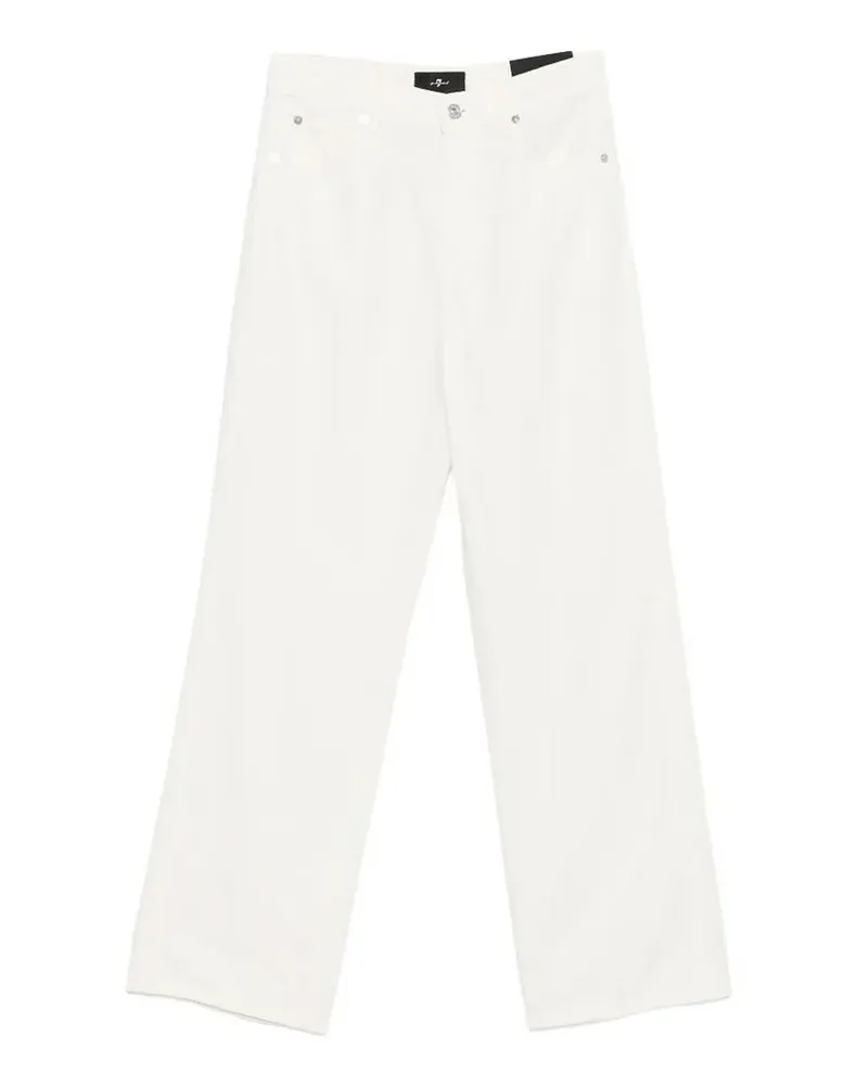 7 for all mankind Straight Leg Jeans - Weiß Weiß