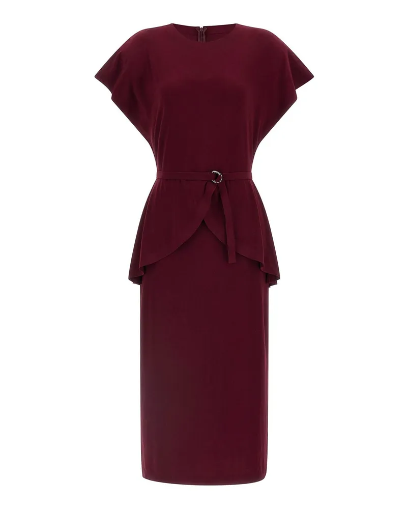 Norma Kamali Knielanges Kleid - Dunkelrot Dunkelrot