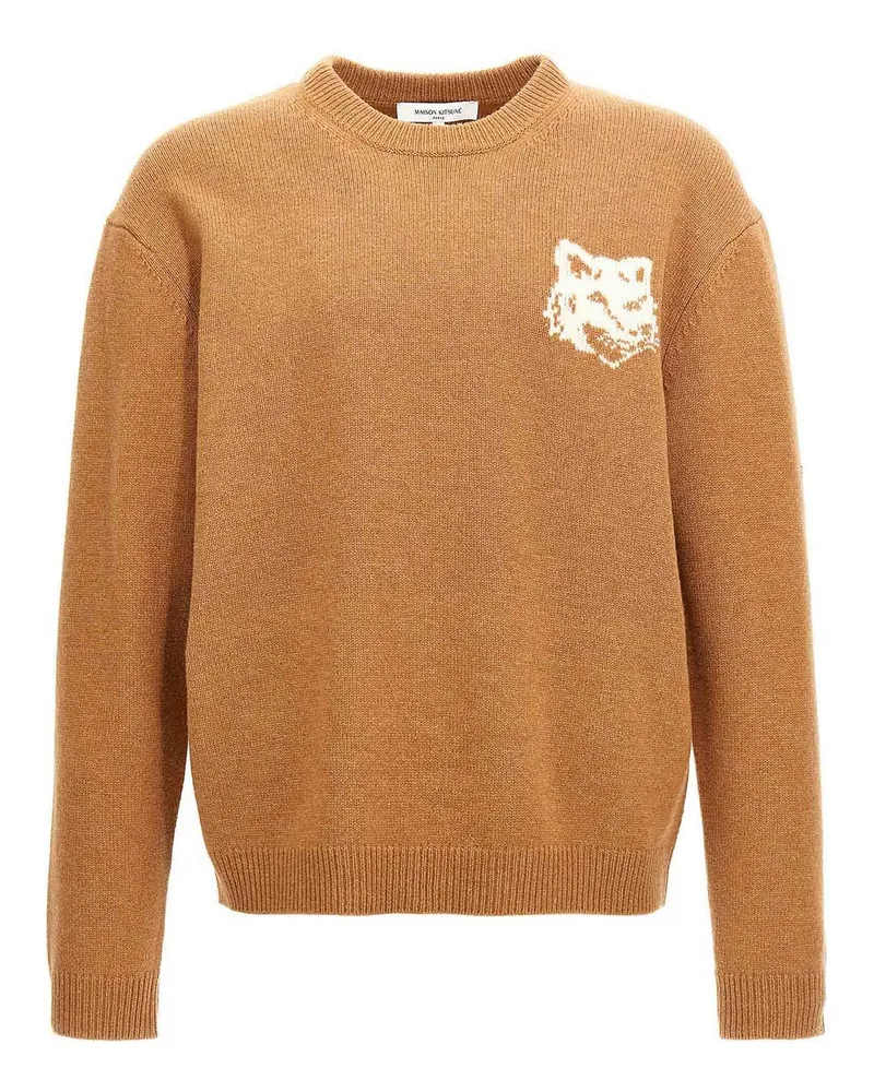 Kitsuné Rundhalspullover - Braun Braun