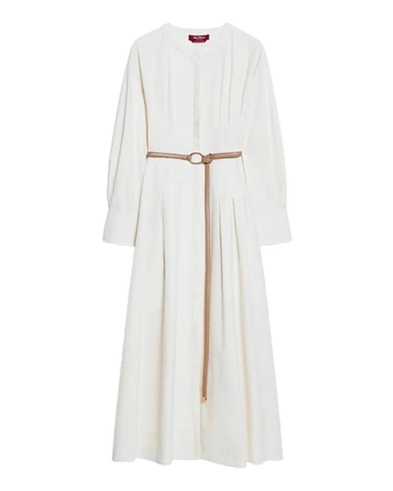 Max Mara Knielanges Kleid - Weiß Weiß