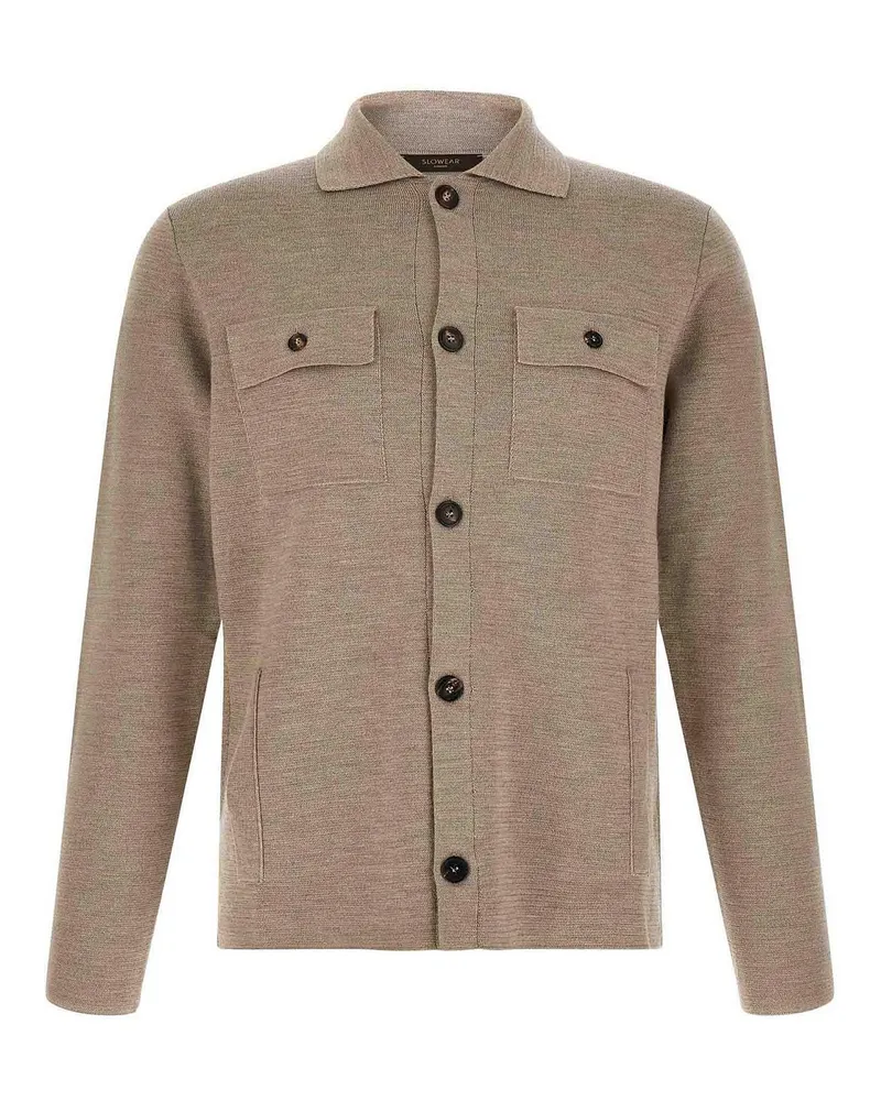Zanone Cardigan - Beige Beige