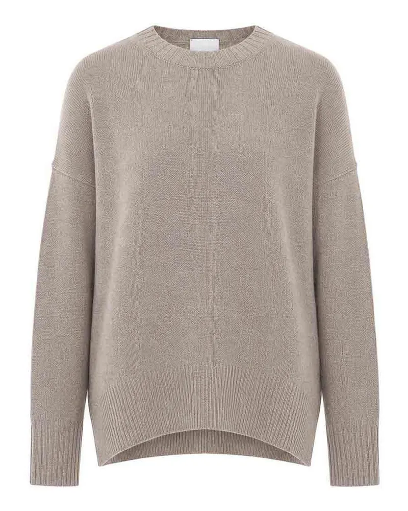 ALLUDE Rundhalspullover - Beige Beige