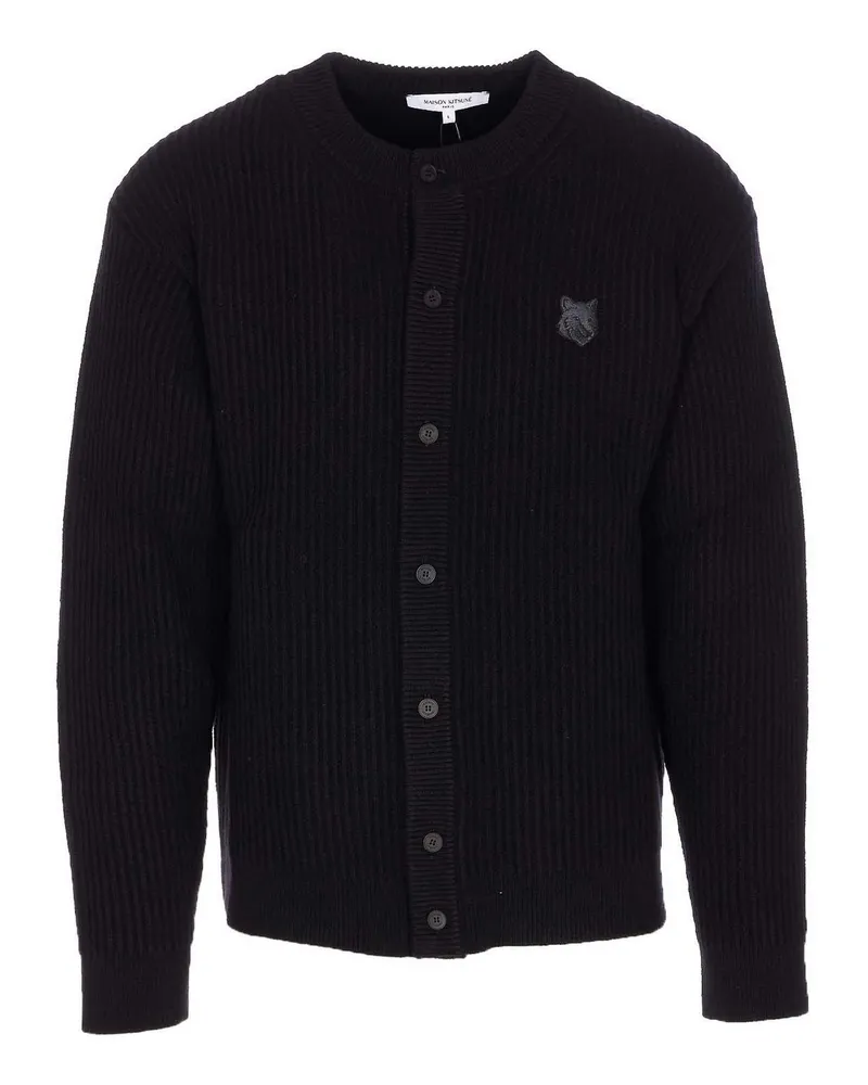Kitsuné Cardigan - Schwarz Schwarz