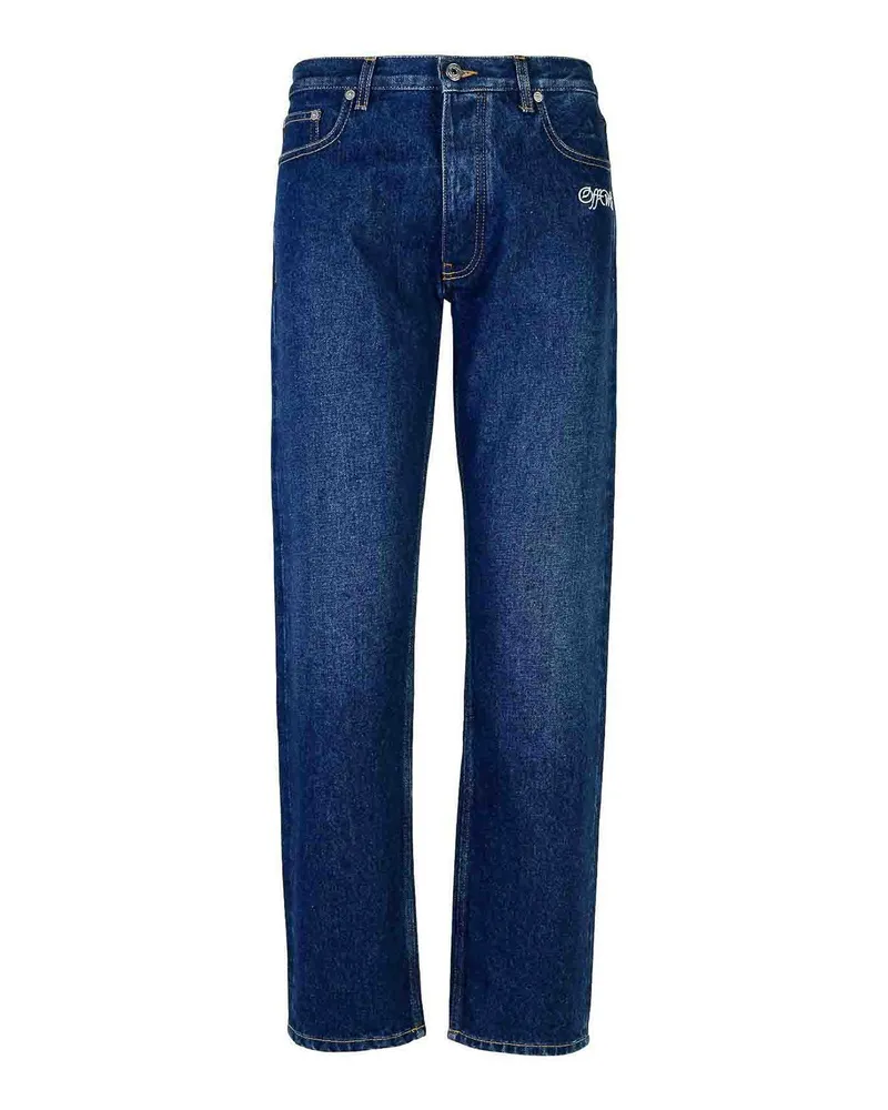 OFF-WHITE Bootcut Jeans - Blau Dunkles