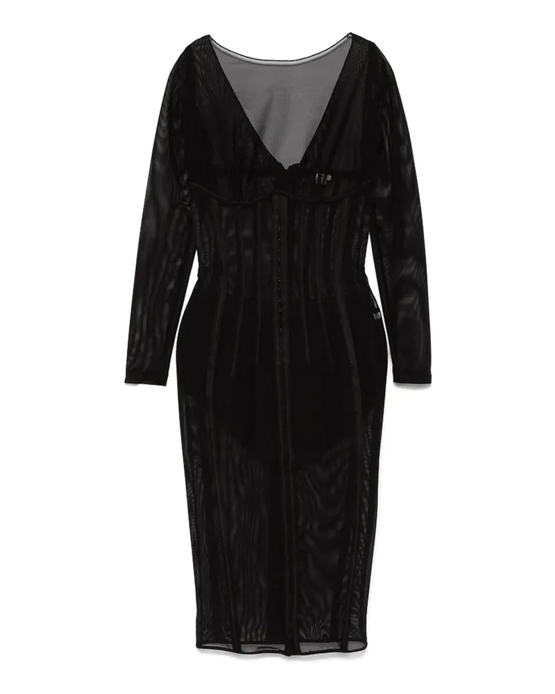 Elisabetta Franchi Knielanges Kleid - Schwarz Schwarz