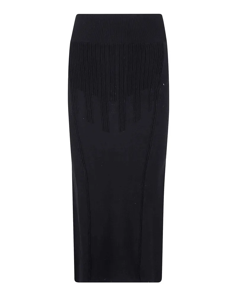 Thierry Mugler Knielanges Kleid - Schwarz Schwarz