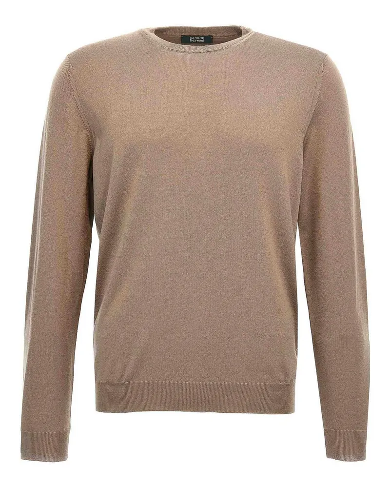 Zanone Rundhalspullover - Beige Beige