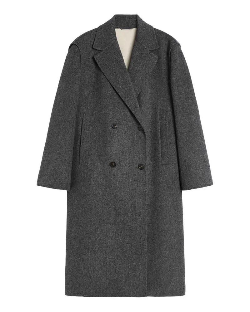 Max Mara Knielanger Mantel - Dunkelgrau Dunkelgrau