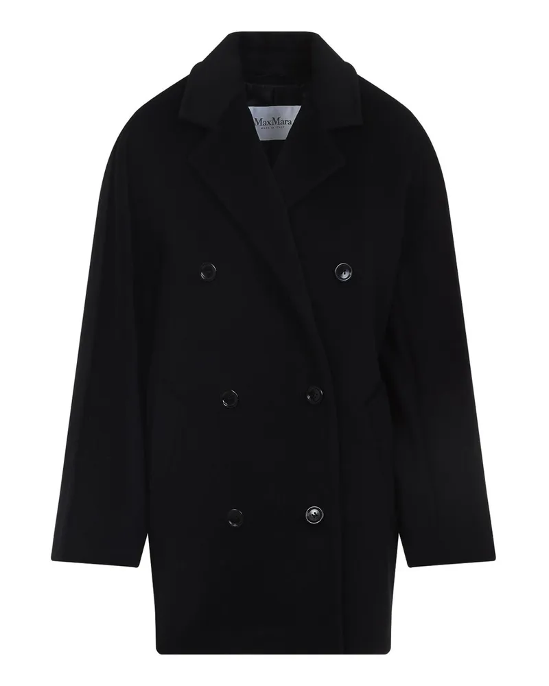 Max Mara Kurzer Mantel - Schwarz Schwarz