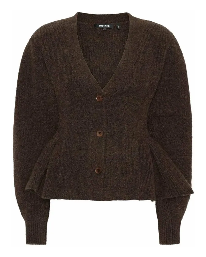 ROTATE Birger Christensen Cardigan - Dunkelbraun Dunkelbraun
