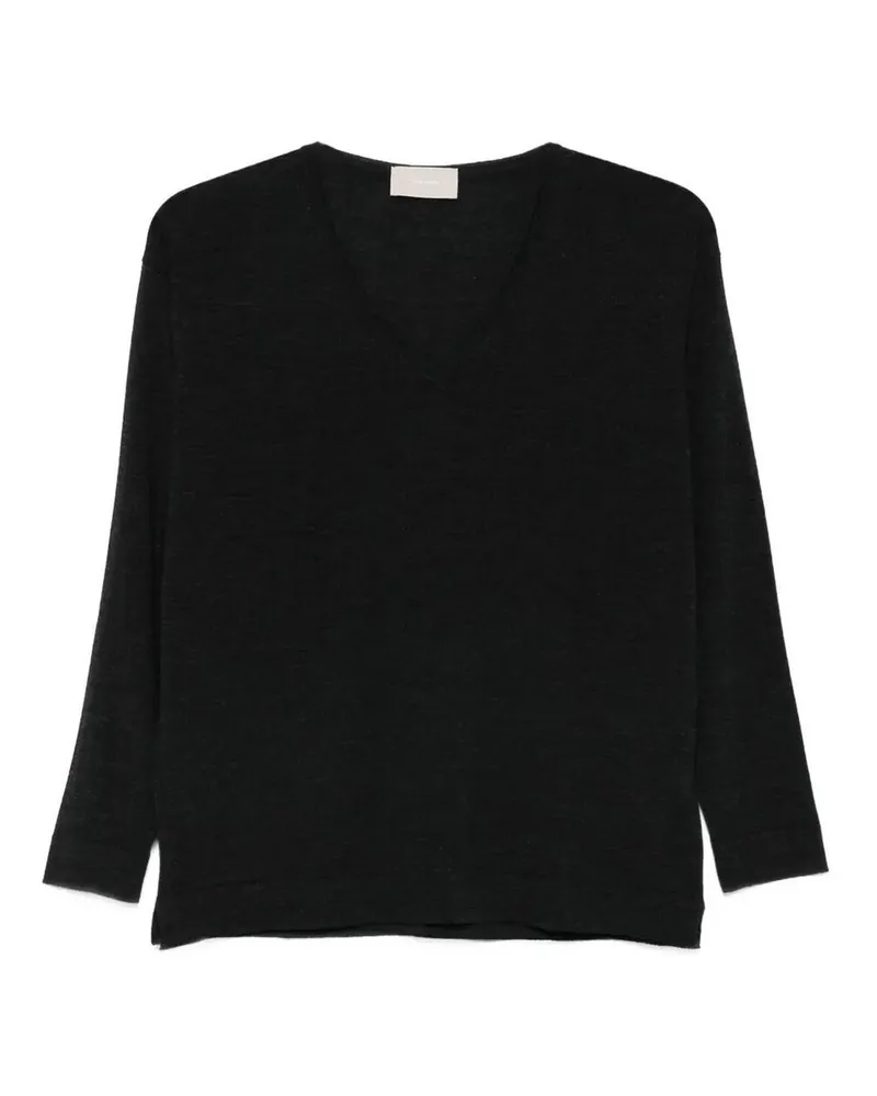 Drumohr  V-Pullover - Grau Grau