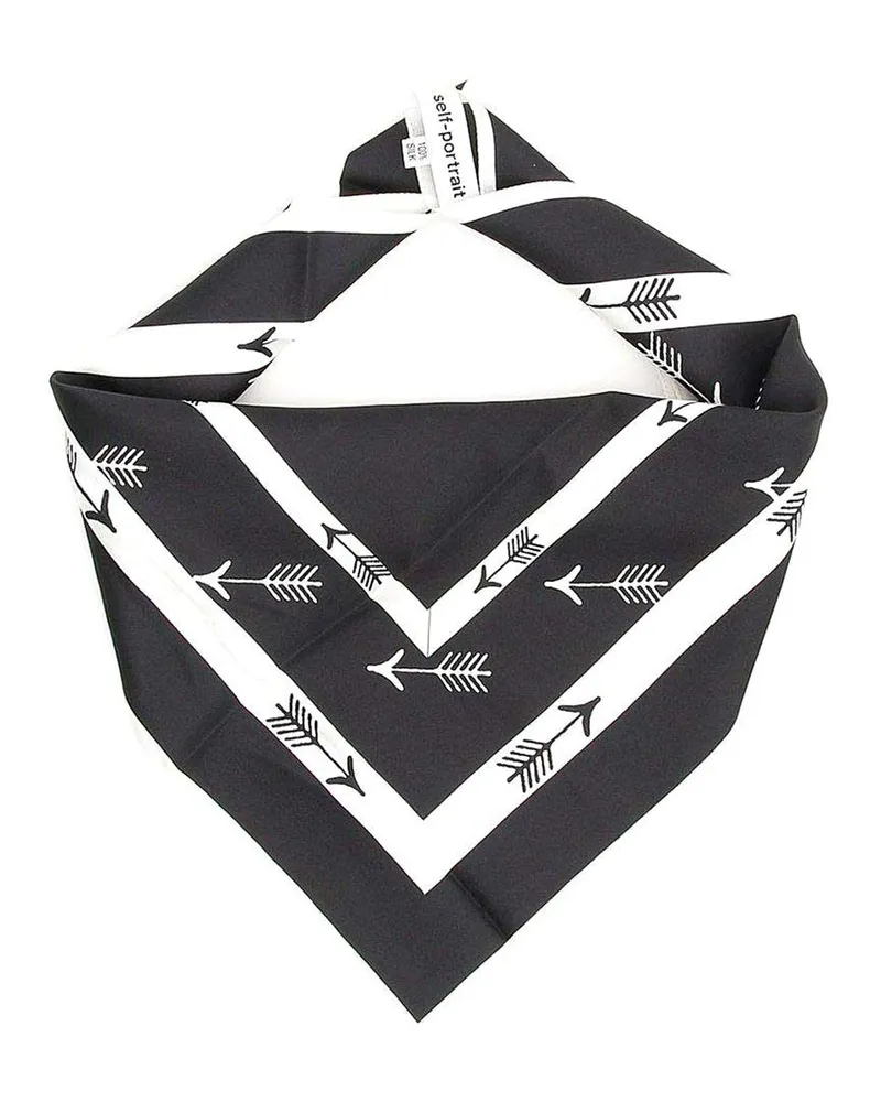 Self-Portrait Schal - Schwarz Schwarz