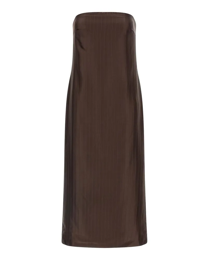 Loulou Studio Knielanges Kleid - Braun Braun