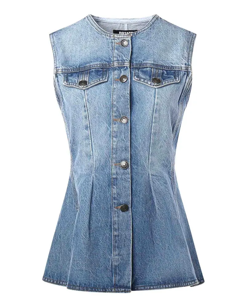 ROTATE Birger Christensen Top - Blau Blau