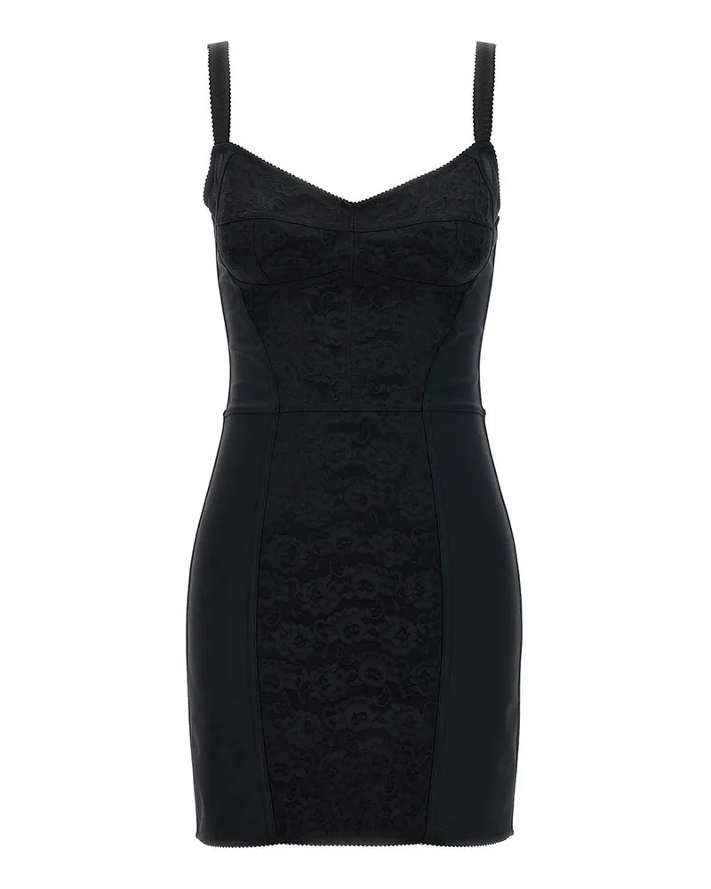 Dolce & Gabbana Knielanges Kleid - Schwarz Schwarz