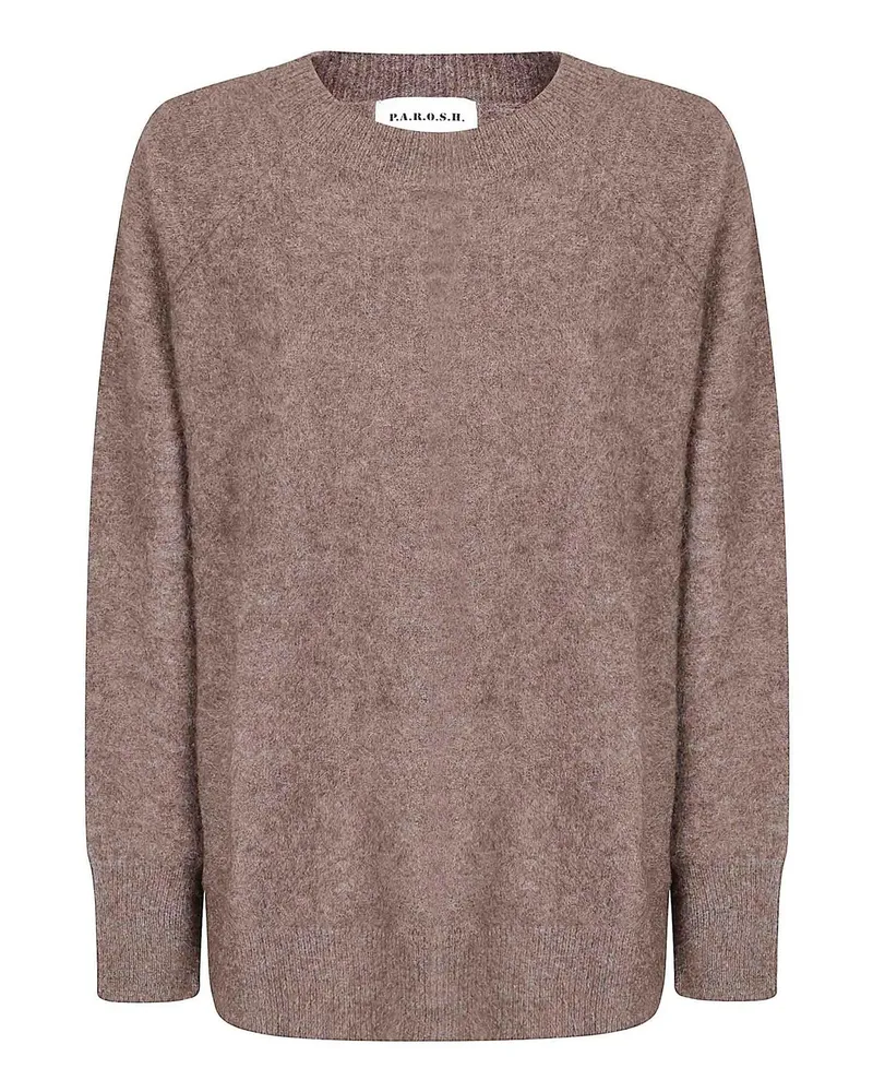 P.A.R.O.S.H. P. A.R. O.S. H. Rundhalspullover - Braun Braun