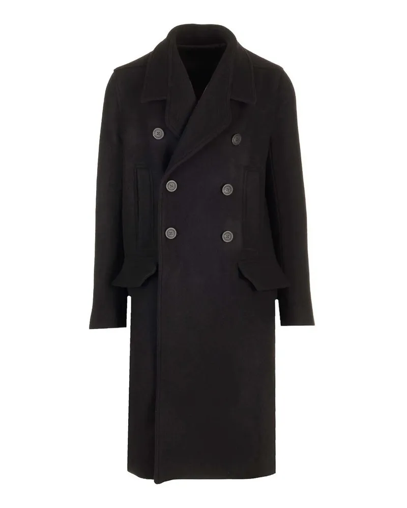 Rick Owens Kurzer Mantel - Schwarz Schwarz