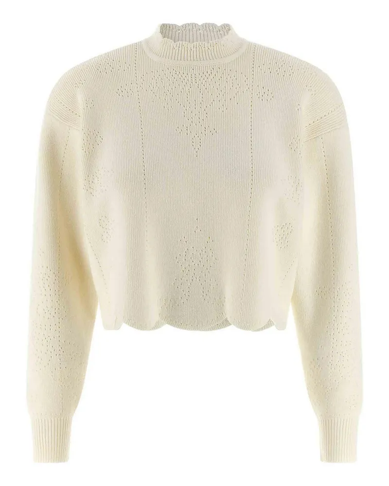 Twin-Set Rundhalspullover - Weiß Weiß