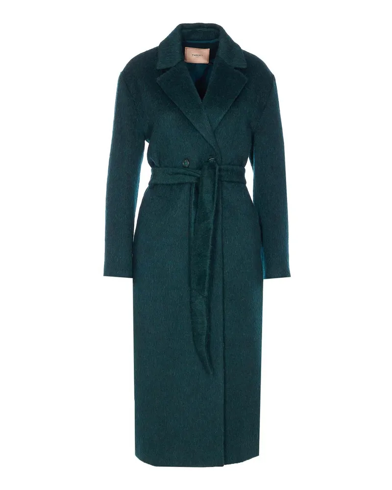 Twin-Set Langer Mantel - Grün Grün