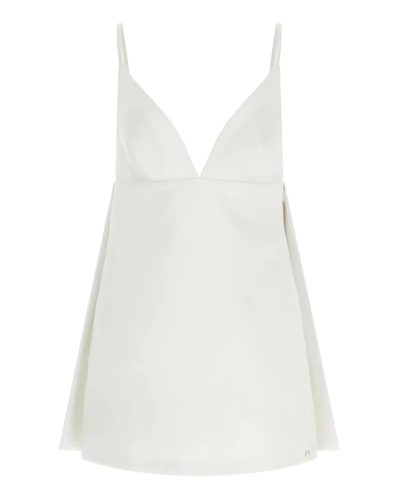 Elisabetta Franchi Knielanges Kleid - Weiß Weiß