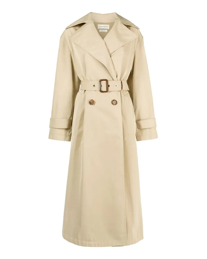 Alexander McQueen Kurzer Mantel - Beige Beige