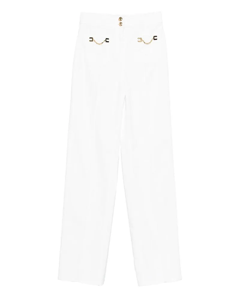 Elisabetta Franchi Straight Leg Jeans - Weiß Weiß