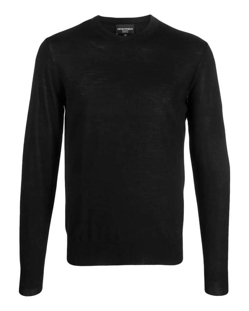 Emporio Armani Rundhalspullover - Schwarz Schwarz