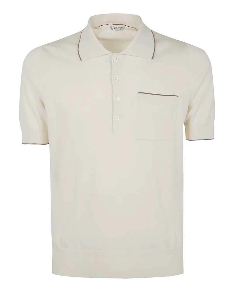 Brunello Cucinelli Poloshirt - Weiß Weiß