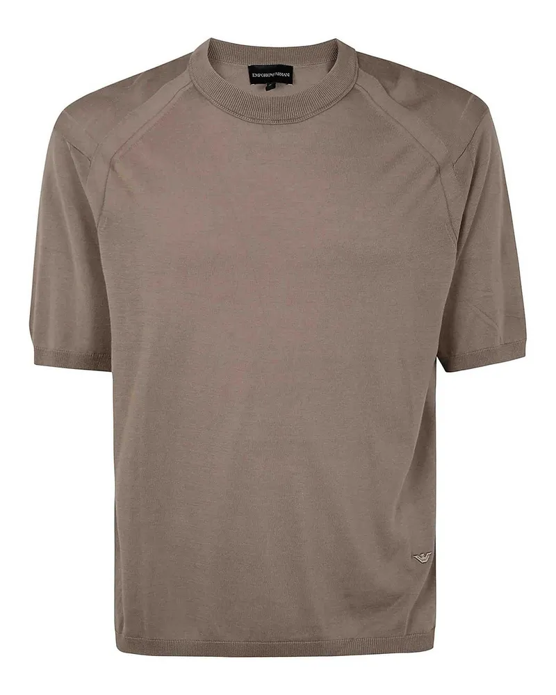 Emporio Armani Rundhalspullover - Braun Braun