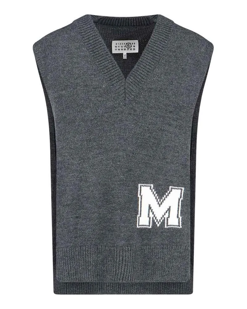 Maison Margiela V-Pullover - Grau Grau
