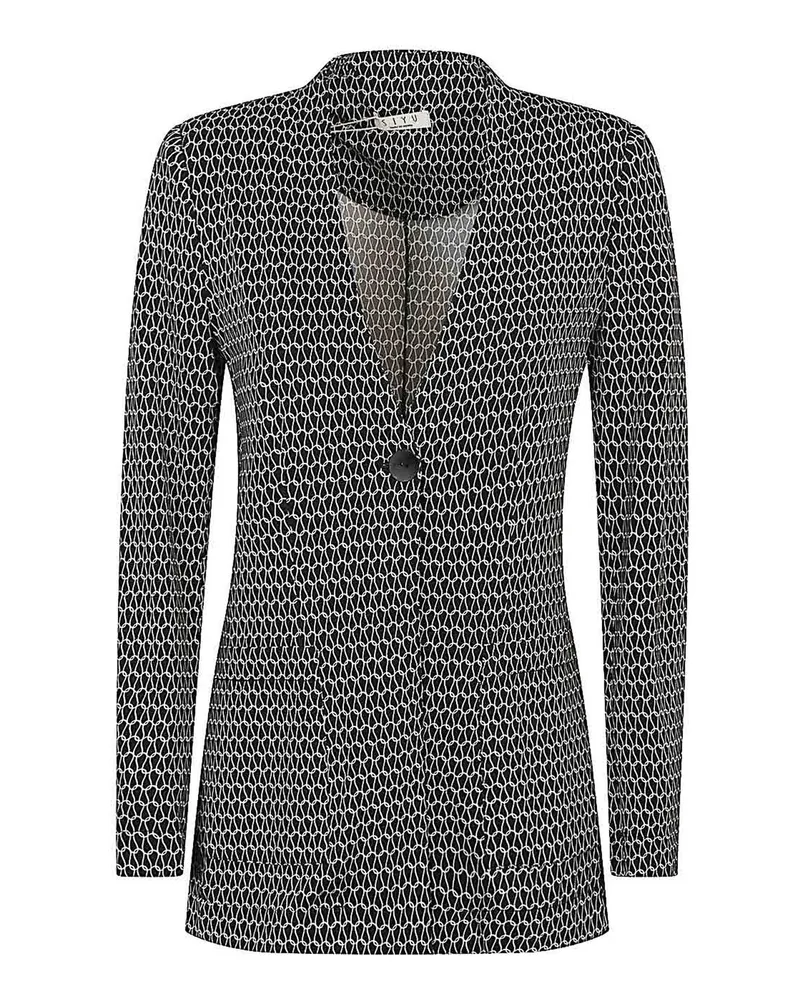SIYU Casualjacke - Schwarz Schwarz