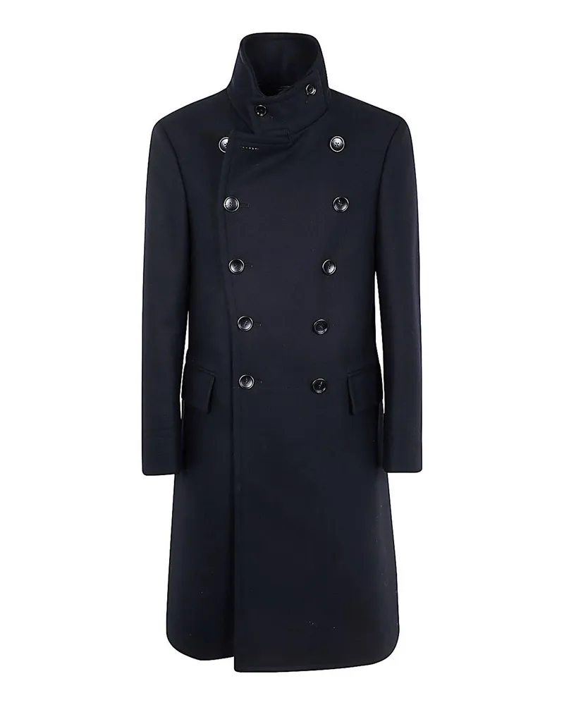 Tom Ford Langer Mantel - Schwarz Schwarz