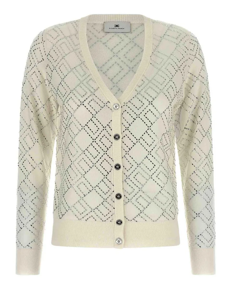 Elisabetta Franchi Cardigan - Weiß Weiß