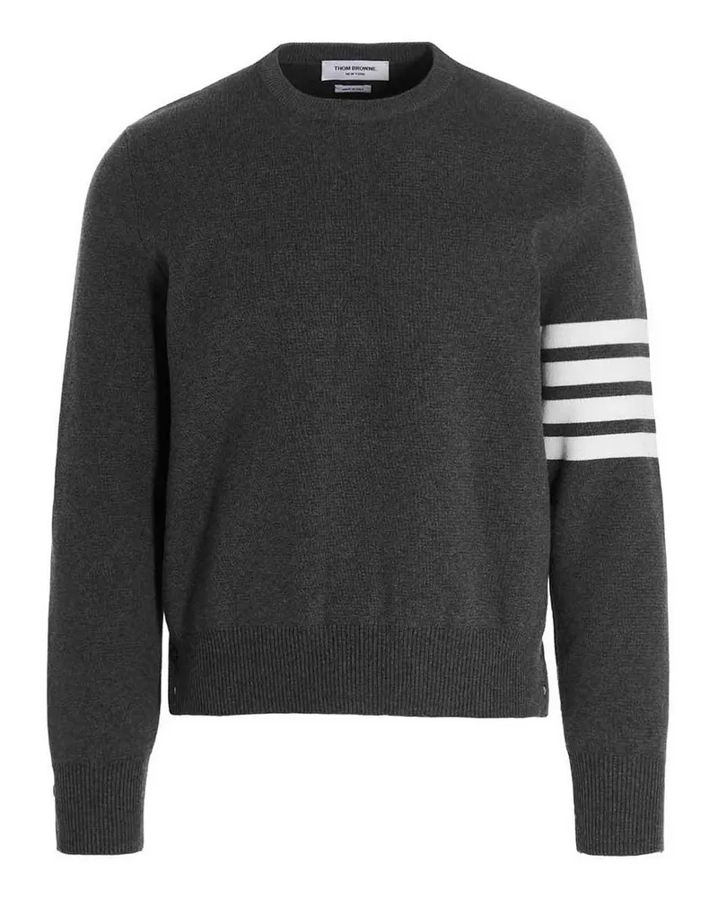 Thom Browne Rundhalspullover - Grau Grau